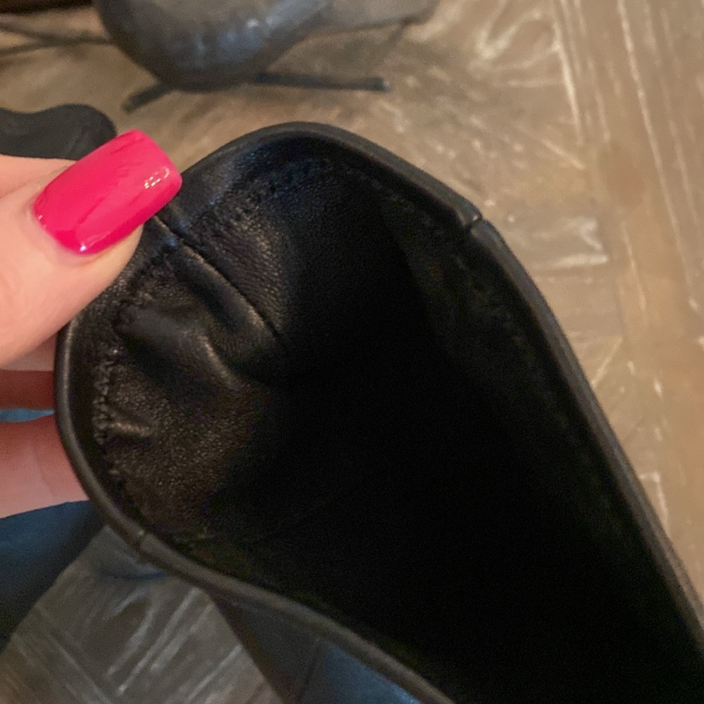 Opening Ceremony Black Leather Ankle Boots with Silver Heel - Picture 6 of 8